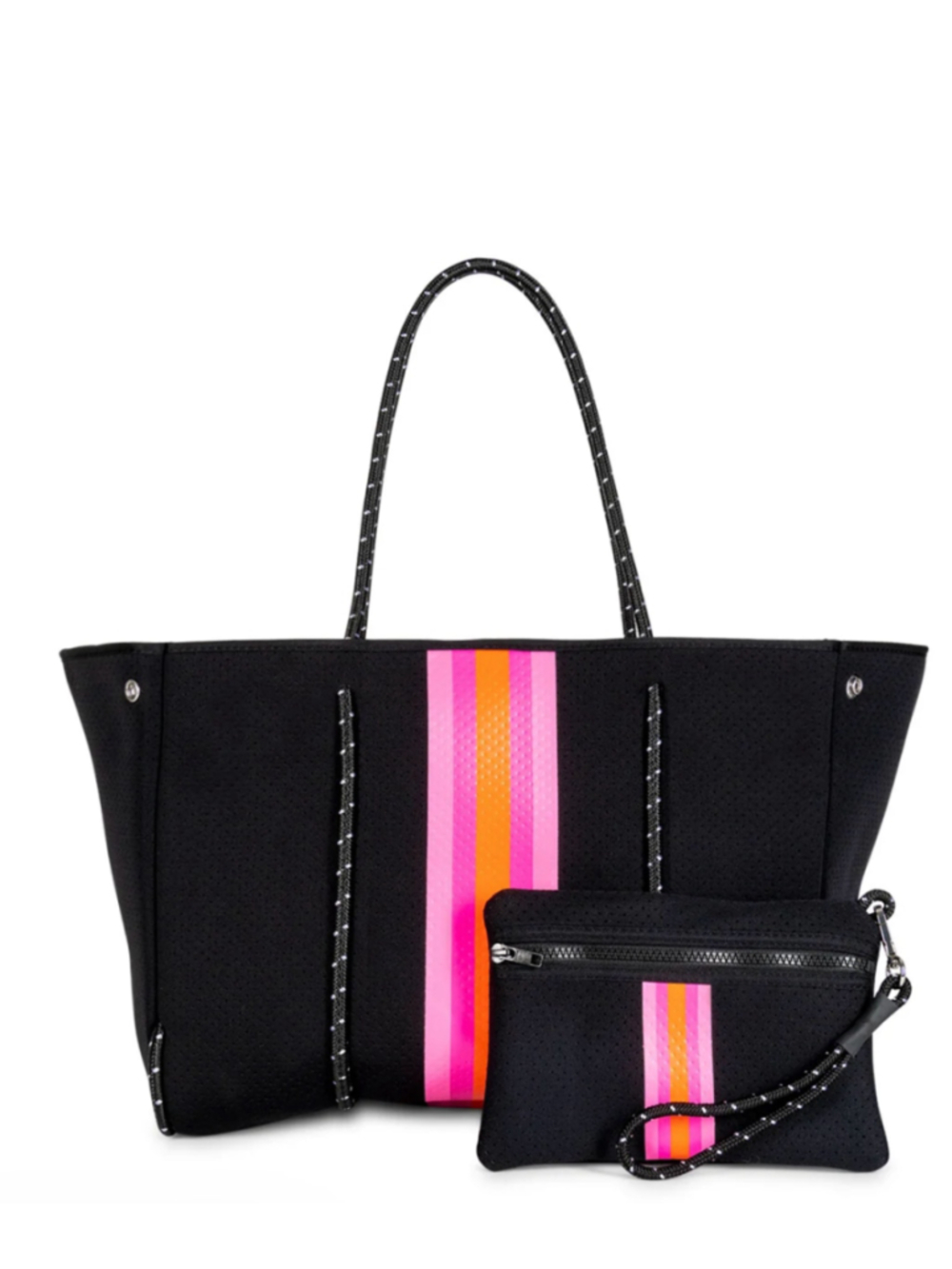 IBFUN Large Tote Bag black Rave Neoprene bag gym bag baby bag